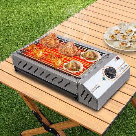 YISSALE -Outillage -Grille électrique Grille à gaz SC-JHD9-T Noir Grille de table électrique 2500 W Adapté aux cuisines extérieures et aux grillades en jardin ou en cour (1/5)
