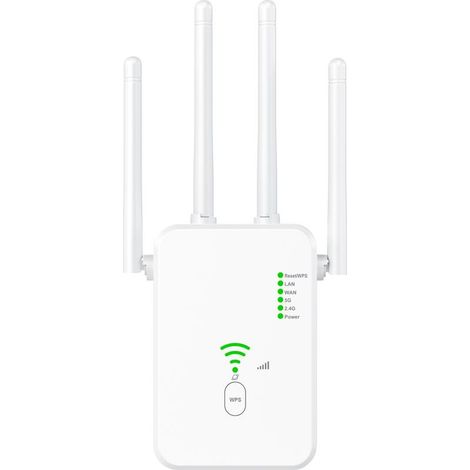 Répéteur WiFi, Booster WiFi,Amplificateur Wi-FI - Répéteur WiFi 300Mbps, amplificateur sans Fil, amplificateur de Signal à Longue portée pour Chambre à Coucher (1/5)
