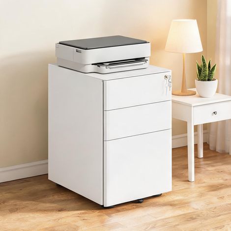 Meuble de rangement de bureau bianco 39 x 48 x 59 cm (1/5)