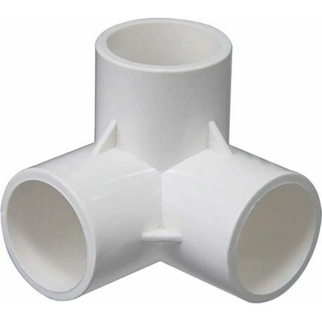 Raccordo a 3 vie in PVC, connettori per tubi in PVC, raccordi tridimensionali, connettori per mobili, telaio per serra (dimensione: 32 mm)