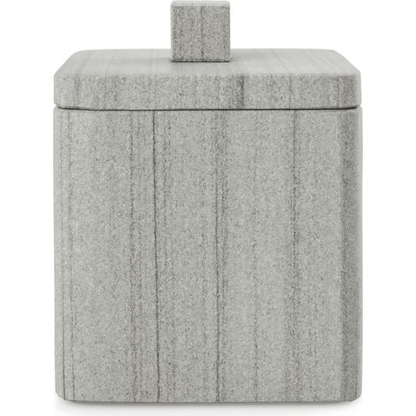 Contenitore per cosmetici in marmo grigio Q-BATH PREMIUM DECOR 1537 (1/4)