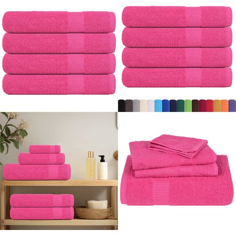 vidaXL Saunatücher 4 Stk. Rosa 80x200 cm 360 g/m² 100% Baumwolle (1/5)