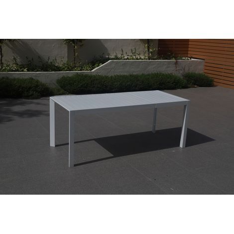 TAVOLO RETTANG ALLUM BCO ESTENS 127/180X77X71 CM- 1,0 pz