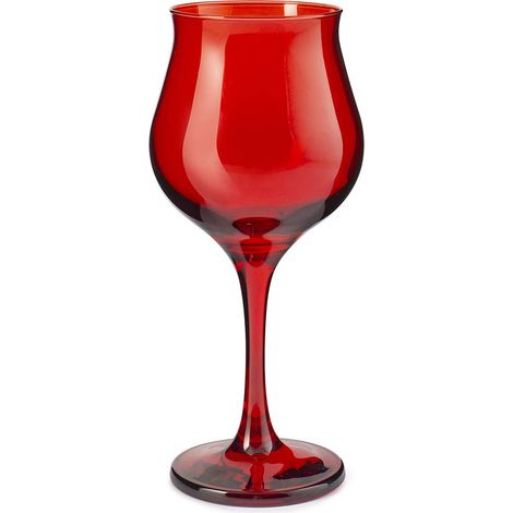 Lot de 6 verres à vin en verre, rouge, 37 cl (1/3)