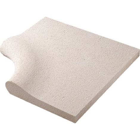 Remate de Piscina de Hormigón Granallado - Antideslizante Clase 3 - 60 × 50 × 60 × 4 × 6,5 cm - Unidad - Blanco
