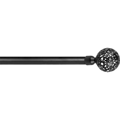 SCORRITENDA 'KIT FERRO' mod. 'Boccia fiore' col. nero Ø 20/19 mm.