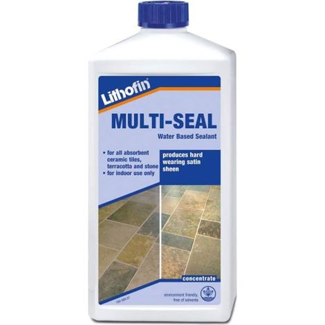 Lithofin Multi Seal 1L – Imprégnation hydrofuge multi-surfaces – Protection anti-taches pierre, carrelage et béton – Effet invisible longue durée