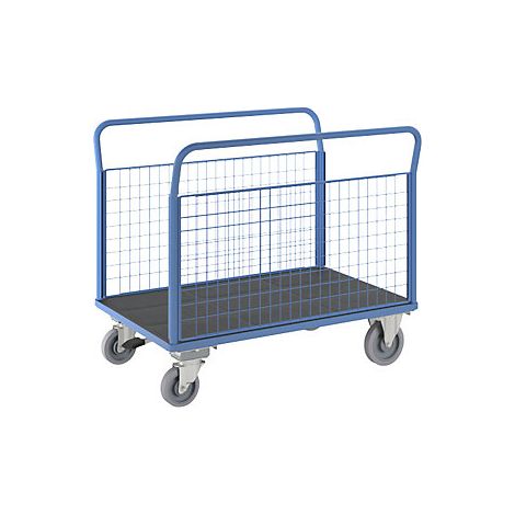 eurokraft pro  Carrello a pianale  2 sponde in griglia  con