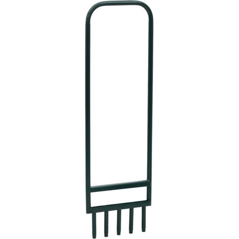 Aérateur de gazon vidaXL – 5 dents creuses – acier vert (1/5)