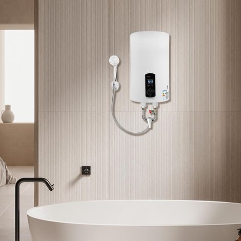 Chauffe-eau électrique 30 litres réservoir électrique vertical chauffe-eau instantané chaudière pour cuisine, salle de bain, salon de coiffure