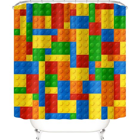 Rideau de Douche en Polyester 165×180 cm – Hydrophobe, Imperméable, Séchage Rapide – Inclus 12 Crochets Métalliques – Salle de Bain Moderne et Polyvalente