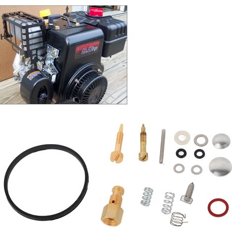Kit di revisione del carburatore in metallo e gomma, composto da 14 pezzi, per motori Tecumseh 8-10HP HH100 HHM80 HM70 HM90. (1/5)