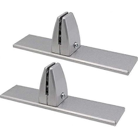 Lot de 2 pinces de séparation de bureau avec vis de montage, écran de confidentialité en alliage d'aluminium pour cloison de bureau (gris) (1/5)