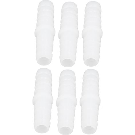 10 Pièces Raccords Droits en Plastique pour Tuyaux, Jonctions Droites à Embouts Barbelés 9-9mm, Adaptateurs de Connexion pour Arrosage (1/5)