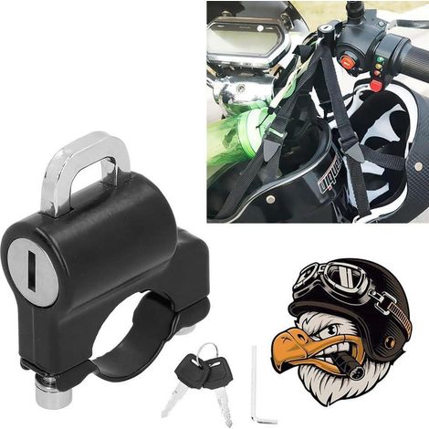 Motorrad Helmschloss Aluminiumlegierung mit 2 Schlüsseln und Werkzeug