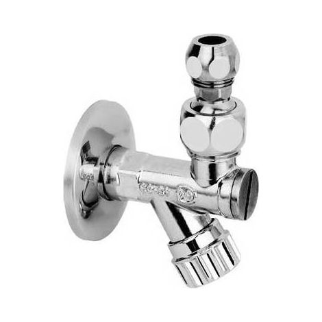 RUBINETTO SOTTOLAVABO A VITONE CON FILTRO A SNODO BUGATTI Misura: 1/2"