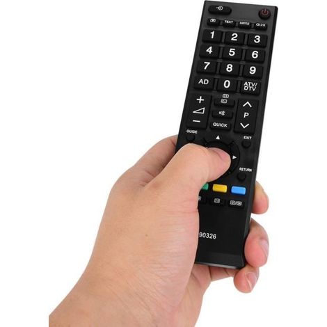 Télécommande TV - Toshiba - CT-90326 - Universelle - Noire (1/4)