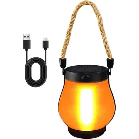 Solaire Exterieur Lanterne Solaire Flamme Faux Eclairage (1/5)