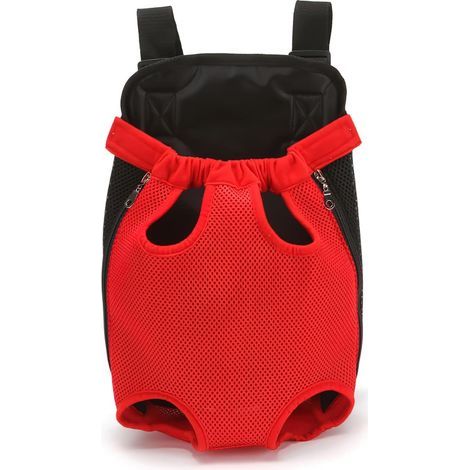 Pet Backpack, Adjustable Pet Backpack, Dog Travel Bag, Pet Carrier with Ventilated Design (M, Red) (1/5)