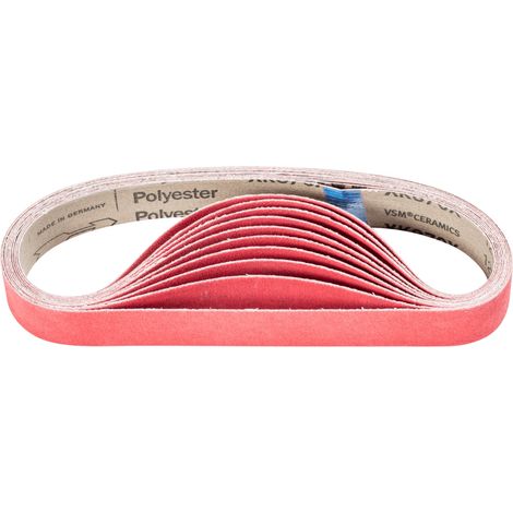 PFERD TOOLS Keramikkorn Schleifband BA 30x610mm CO-COOL120 für Edelstahl-Schliff mit Rohrbandschleifer 10 Stk (1/4)