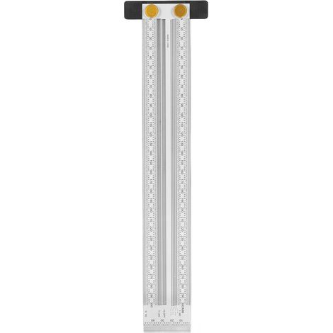 Règle de marquage en acier inoxydable précision 0-300mm outil de mesure pour menuiserie avec échelle de gravure (1/5)
