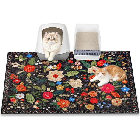 Tapis Litière Chat, 89 x 58 cm, Retient 100% de la Litière Tapis (1/5)