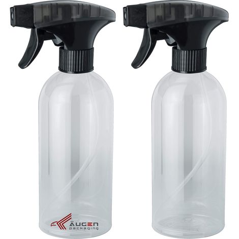 2 flacons pulvérisateurs de 500 ml tête de pulvérisation noire transparente déclencheur vide flacon pulvérisateur (1/5)