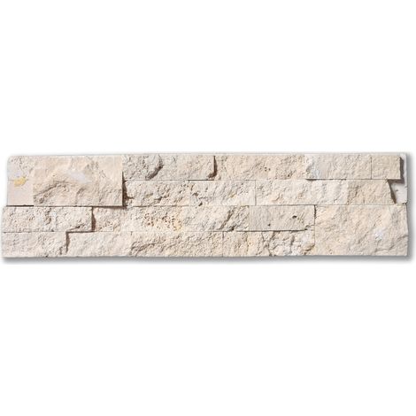 SPLITFACE TRAVERTIN LIGHT MIX - 152x610x22 mm - 0,56 m² (1/3)