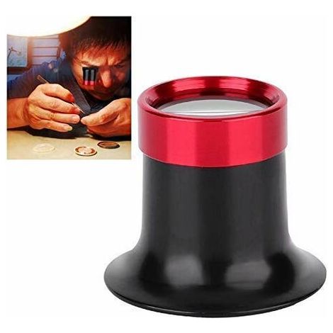 Loupe horloger monoculaire aluminium pour réparation montres, bijoux, pièces, électriciens (1/5)