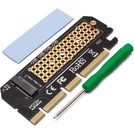 Carte d'extension. Adaptateur M.2 NVMe M-Key PCI-E Savio AK-41 (1/2)