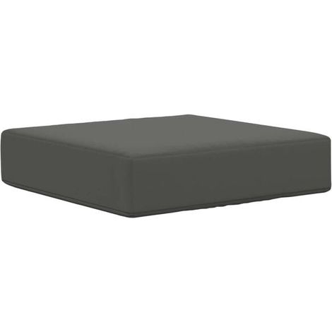 Coussin d'assise d'extérieur gris anthracite 40 x 40 x 8 cm (1/5)