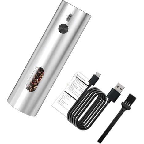 Moulin à poivre électrique, rechargeable, mouture réglable (1/5)