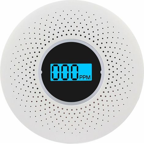 Détecteur combiné de fumée et de monoxyde de carbone avec affichage sonore et alarme flash et alarme LED Détecteur de fumée et de CO intelligent pour entreprise à domicile Usine Entrepôt KTV Détecteur (1/5)