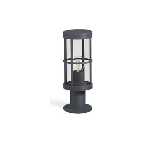 LUG faro IP54 E27 18W (h350mm) diffusore fumè antracite