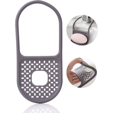 Porte-éponge - Maison - Organisateur évier souple - TPR - Gris - 2511CM (1/4)