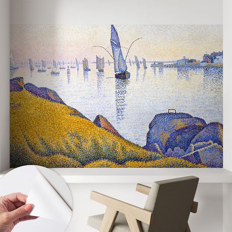 Papier peint autocollant décoratif à motifs pour salon chambre et bureau Tapete adhésif pour décoration Reflet sur la voile 104x70 cm (1/5)