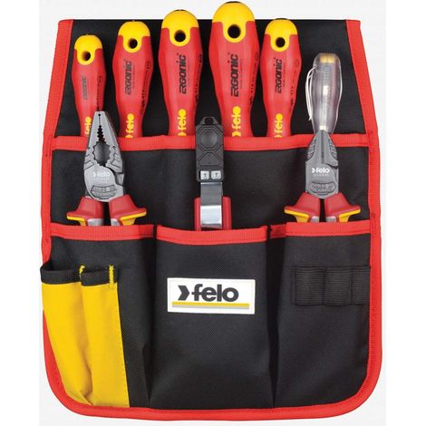 SET ATTREZZI FELO ERGONIC VDE + MARSUPIO, 9 PZ (1/3)