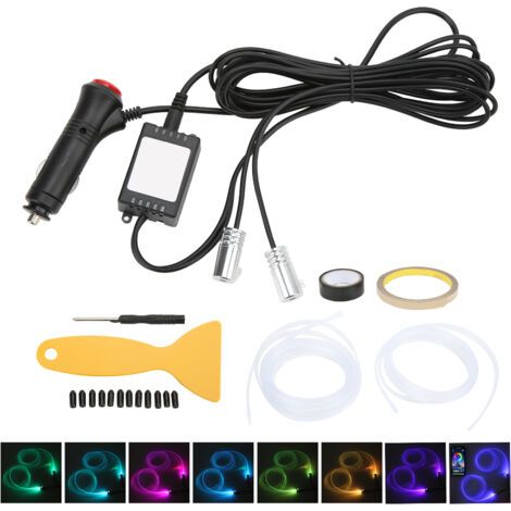 Kit de bande lumineuse LED pour intérieur de voiture, Tube néon RGB multicolore, contrôle par application, DC 12V, remplacement pour Tesla modèle 3 Y 2021 +