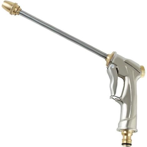 Heavy Duty Metal Water Hose Sprayer Portable Garden Nozzle High Pressure Power Water Tool for Car Washing Pet Watering (1/5)