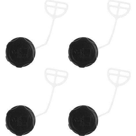 Set of 4 Petrol Tank Caps for Lawn Mower and Chainsaw Accessories Compatible 40-5 Pa6 Material Wear-resistant Solid Replacement for Gardening and (1/5)