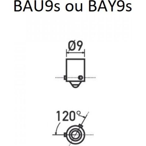 Ampoule Flosser pour auto moto 2V 21W blanche BAY9S / 6021 Neuf (1/4)
