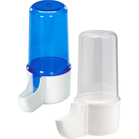 2GR  Abbeveratoio corto di lusso  Abbeveratoio per uccelli  Ciotola per l'acqua per pappagalli e altri uccelli 72 ml  Bianco (1/2)