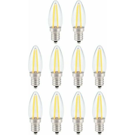 Dimmbare Retro-LED-Glühbirne, E12 2W warmweiße LED-Glühbirne mit Augenschutz (1/4)