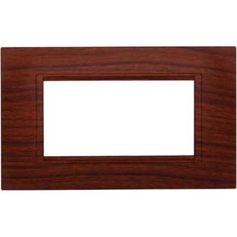 Plaque compatible Bticino Livinglight 4 modules carrée en plastique couleur bruyère LN89403 (1/2)