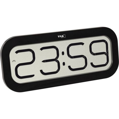 TFA Dostmann 60.4514.01 Radiocontrollato Orologio da parete 2.8 cm x 32.1 cm x 14 cm Nero (1/4)