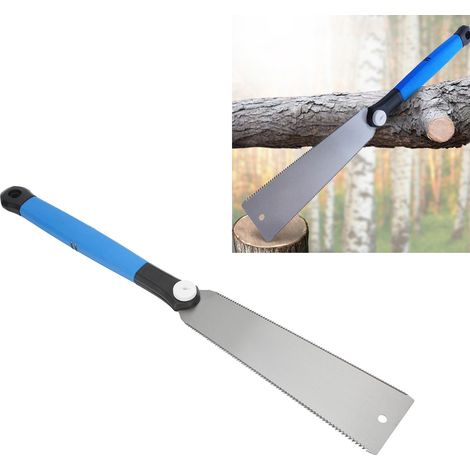 Scie japonaise SK5 à double tranchant avec lame flexible, trois dents et poignée en plastique antidérapante pour le travail du bois. (1/5)