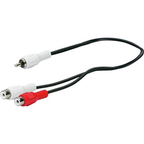 Schwaiger Audio Adapter CIK8230 533 Kabel Cinch schwarz, 0,2m, 2x Cinch Stecker / 1x Cinch Buchse Adapter (1/3)