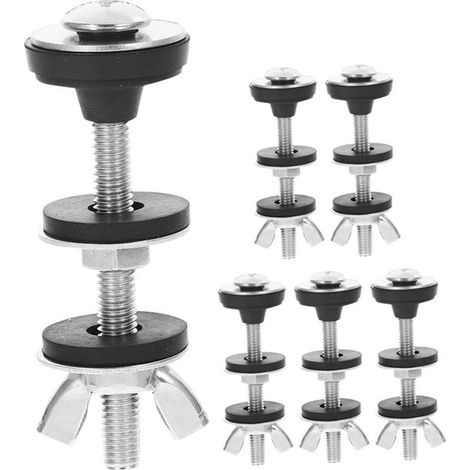 6 pezzi Viti per tazza del WC – Set di montaggio per sedile del WC, ricambio (1/5)
