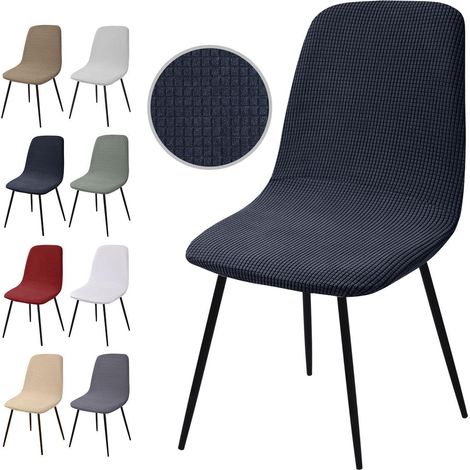 Stuhlhussen 2er Set Jacquard Stretch Dunkelgrau (1/5)