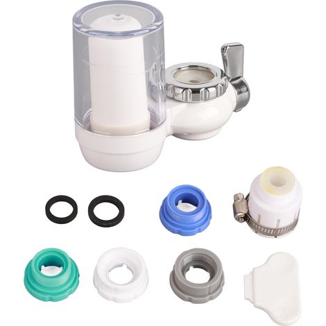 Purificateur d'eau sans chlore pour robinet, évier de cuisine ou de salle de bain, filtre à eau domestique, joint universel (1/5)